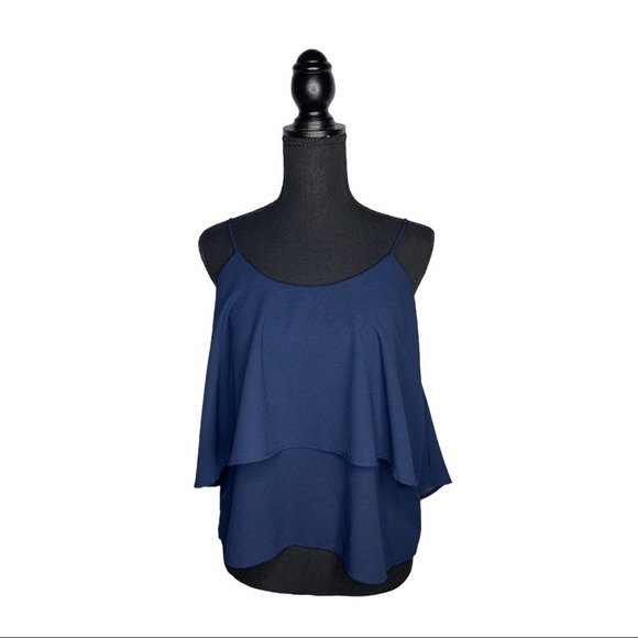 Paper Crane Tops - Anthropologie Paper Crane Tank Top Blue Size Small